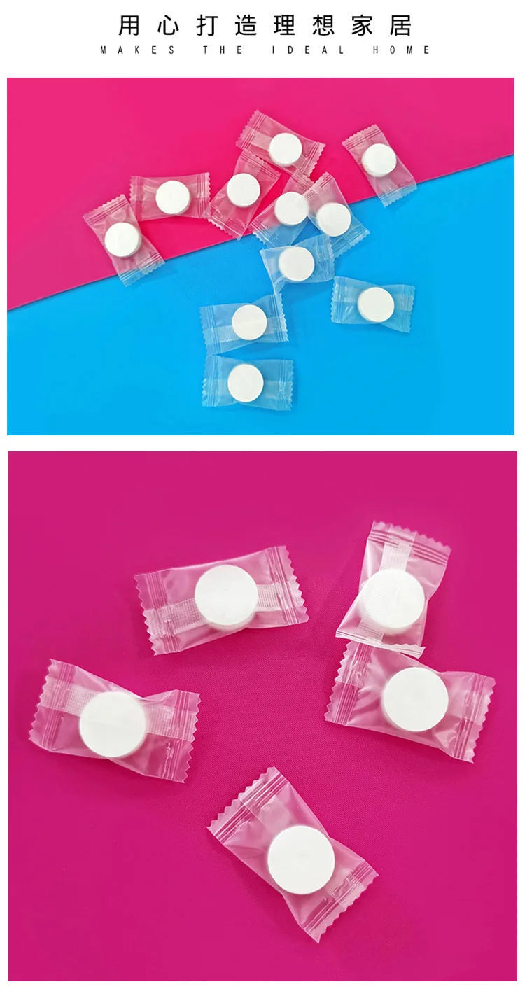 5pcs Disposable Towel Compressed Portable Travel Non-woven Face Towel Water Wet Wipe Outdoor Moistened Tissues Candy Towels