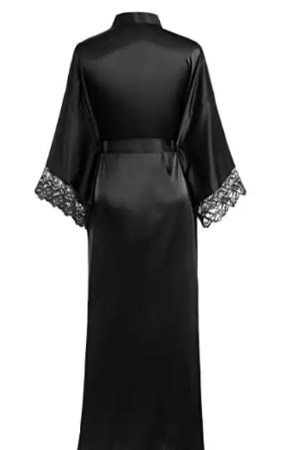 Robe Women Floral Bathrobe Kimono Robe Silk Long Wedding Bride Bridesmaid