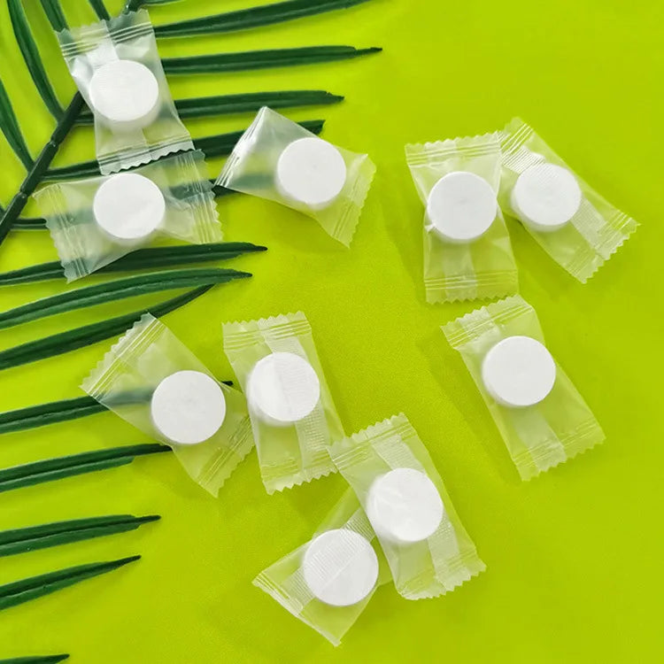 5pcs Disposable Towel Compressed Portable Travel Non-woven Face Towel Water Wet Wipe Outdoor Moistened Tissues Candy Towels