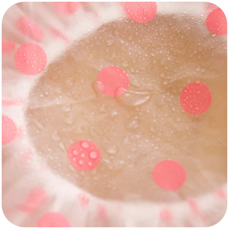 Shower Caps Bathing Waterproof Adult Hair Drying Caps Dustproof Plastic Head Covers for Women Hair Salon Elastic Shower Cap