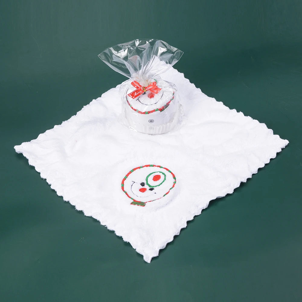 3pcs Christmas Soft New Christmas Hand towel Red Santa New Year gift Hand wash Face towel Home bathroom