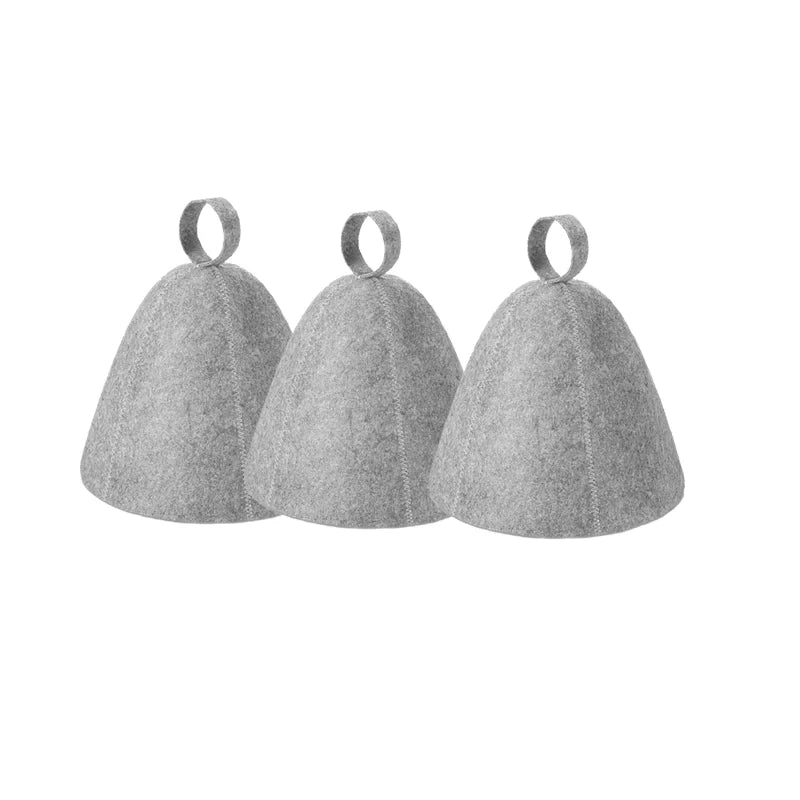 sauna Anti Heat Sauna Hat Thicken Wool Felt Shower Cap Hair Turban Quickly Towel Drying Towel Hats Sauna Bathroom Accessories