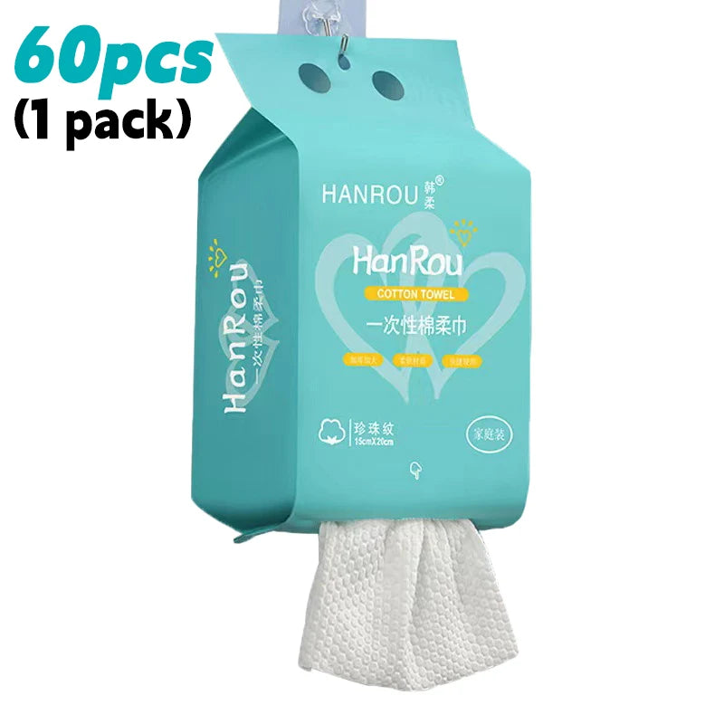 20/120pcs Disposable Face Towel Home Bathroom Bottom Pull Hanging Facial Cleansing Towels Soft Extractable Makeup Remover Paper