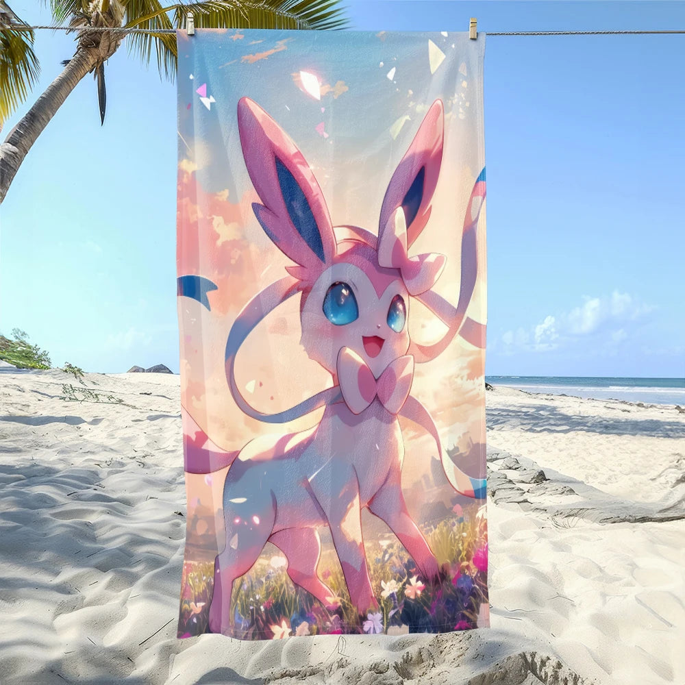 MINISO Cartoon Anime Printed Beach Towels,large Microfiber Towel,Quick Drying Swimming Towels,Gym Towels，large Bathroom Towels
