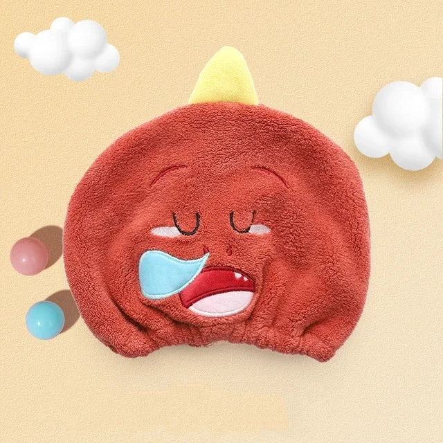 Cute Cartoon Animal Child Hair Towel Cap Drying Hat Quick-dry Microfiber Super Absorption Hair Twist Kid Bath Hat Bathroom