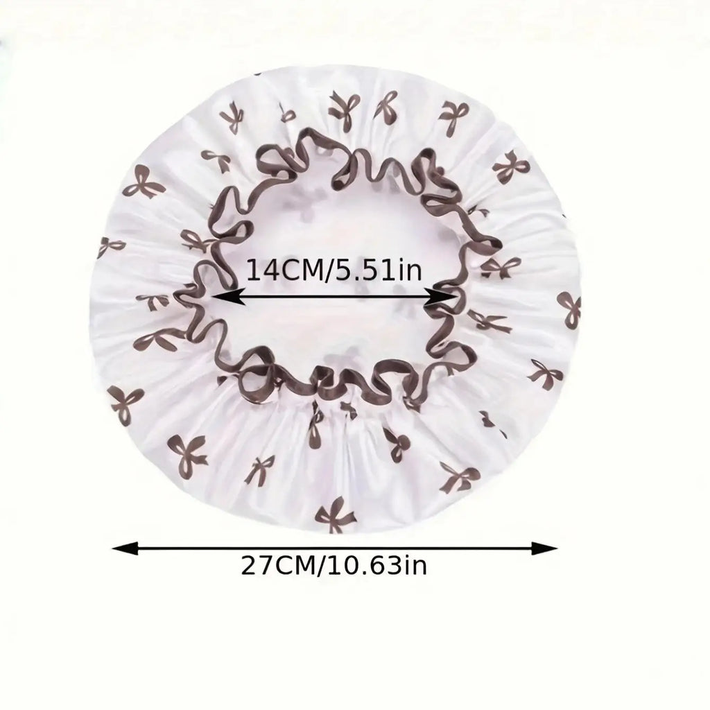 Waterproof Double-Layer Bath Hats, Summer Elastic Hair Caps, Adjustable Adult Kitchen Oil-Proof Hat, Bathroom Dry Hair Cap Set