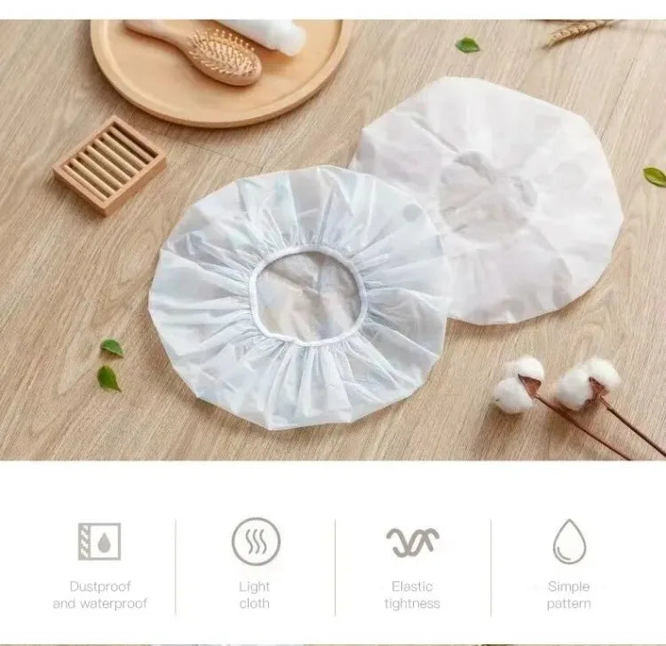 Wholesale 5pcs Waterproof Shower Cap WOMEN'S Household Bathing Anti-oil Smoke Hair Care Shower Cap Dry Hair Cap