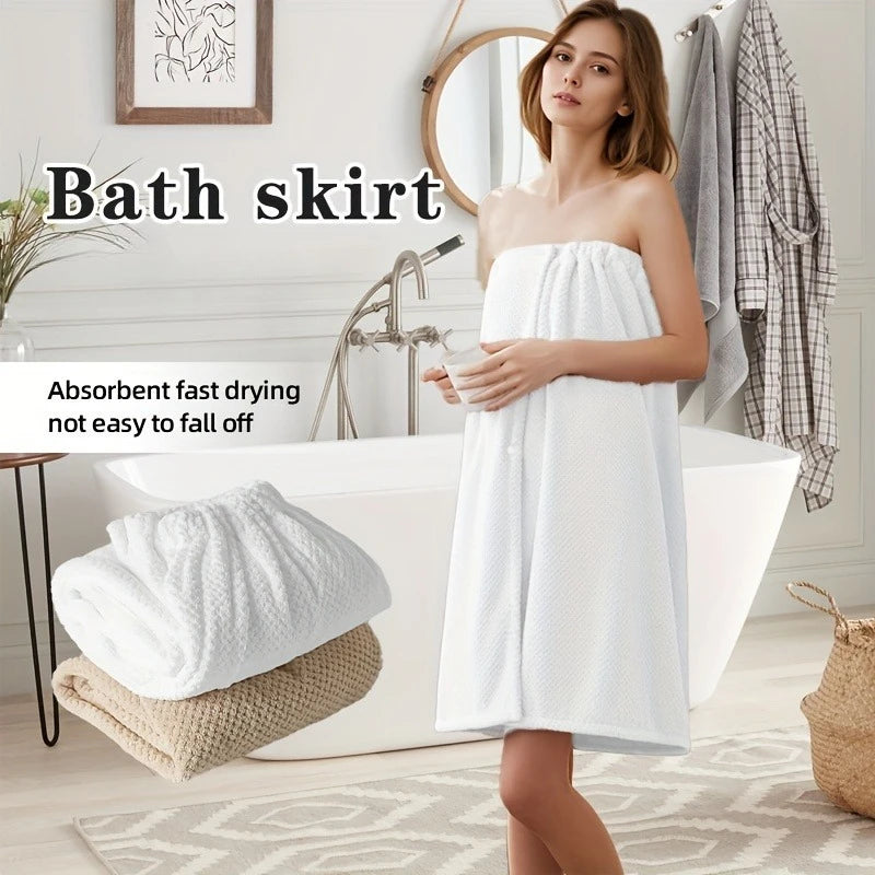 Wearable Chest Wipe Bath Towel, Absorbent & Quick-drying Wrapped Bath Skirt for Women