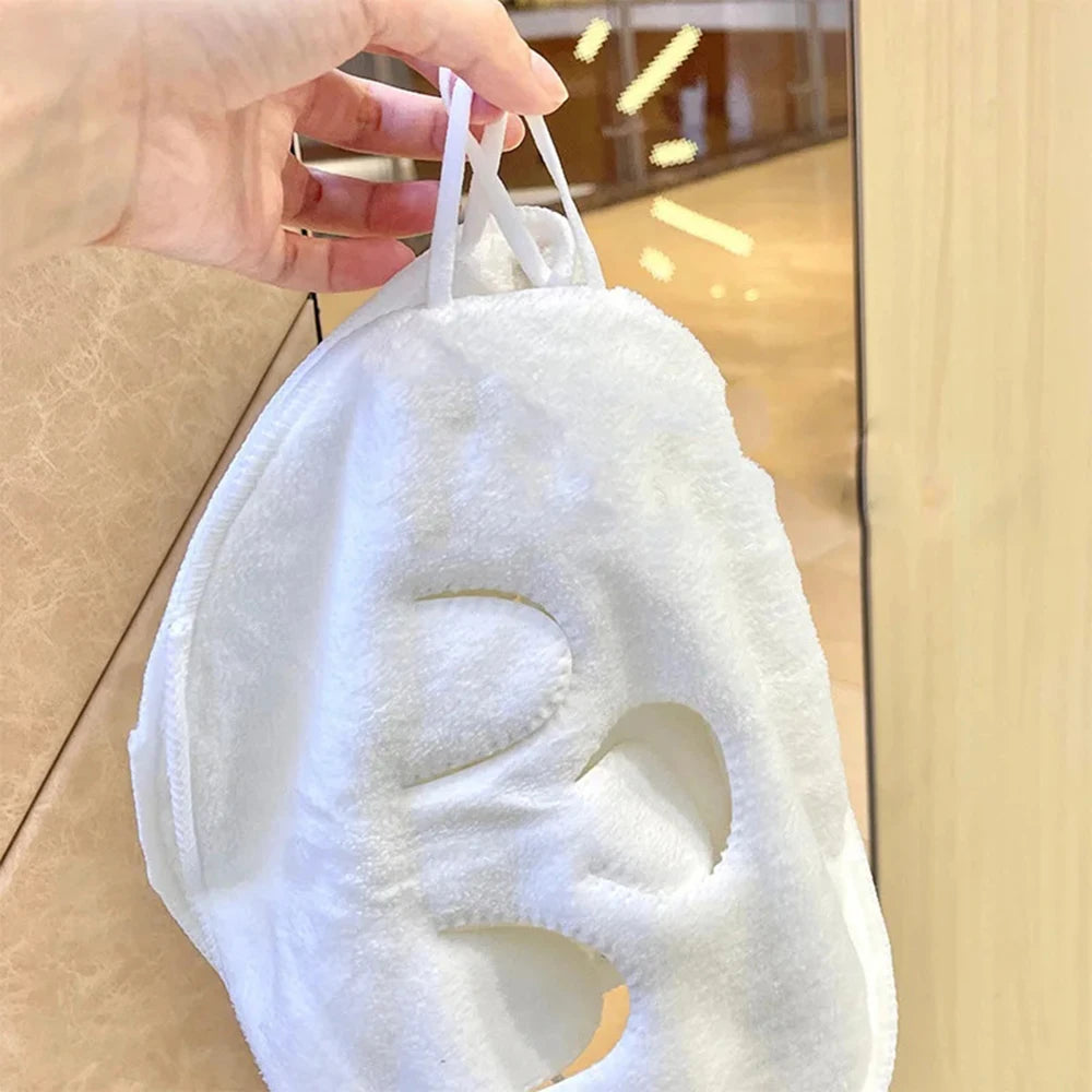 Cotton Hot Compress Towel Wet Compress Steamed Face Towel Skin Care Mask Opens Skin Pore Clean Hot Compress Moisturizing