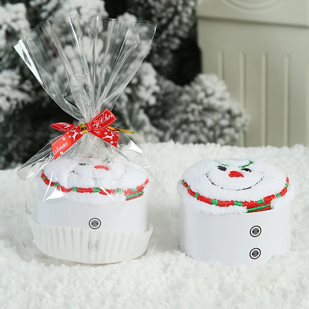 3pcs Christmas Soft New Christmas Hand towel Red Santa New Year gift Hand wash Face towel Home bathroom