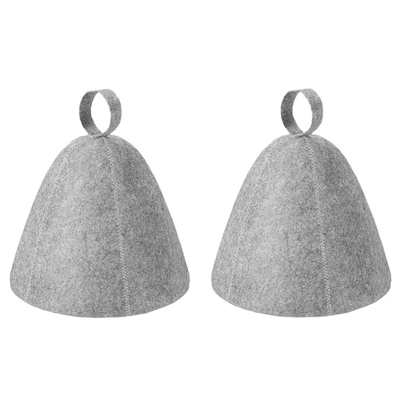 Thicken Wool Felt Shower Cap Hair Turban Quickly Towel Drying Hats Felt Sauna Hat Men Dry Sauna Cap for Man XYM005