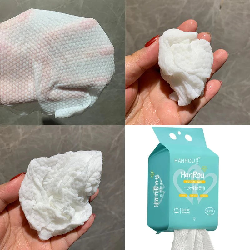 20/120pcs Disposable Face Towel Home Bathroom Bottom Pull Hanging Facial Cleansing Towels Soft Extractable Makeup Remover Paper