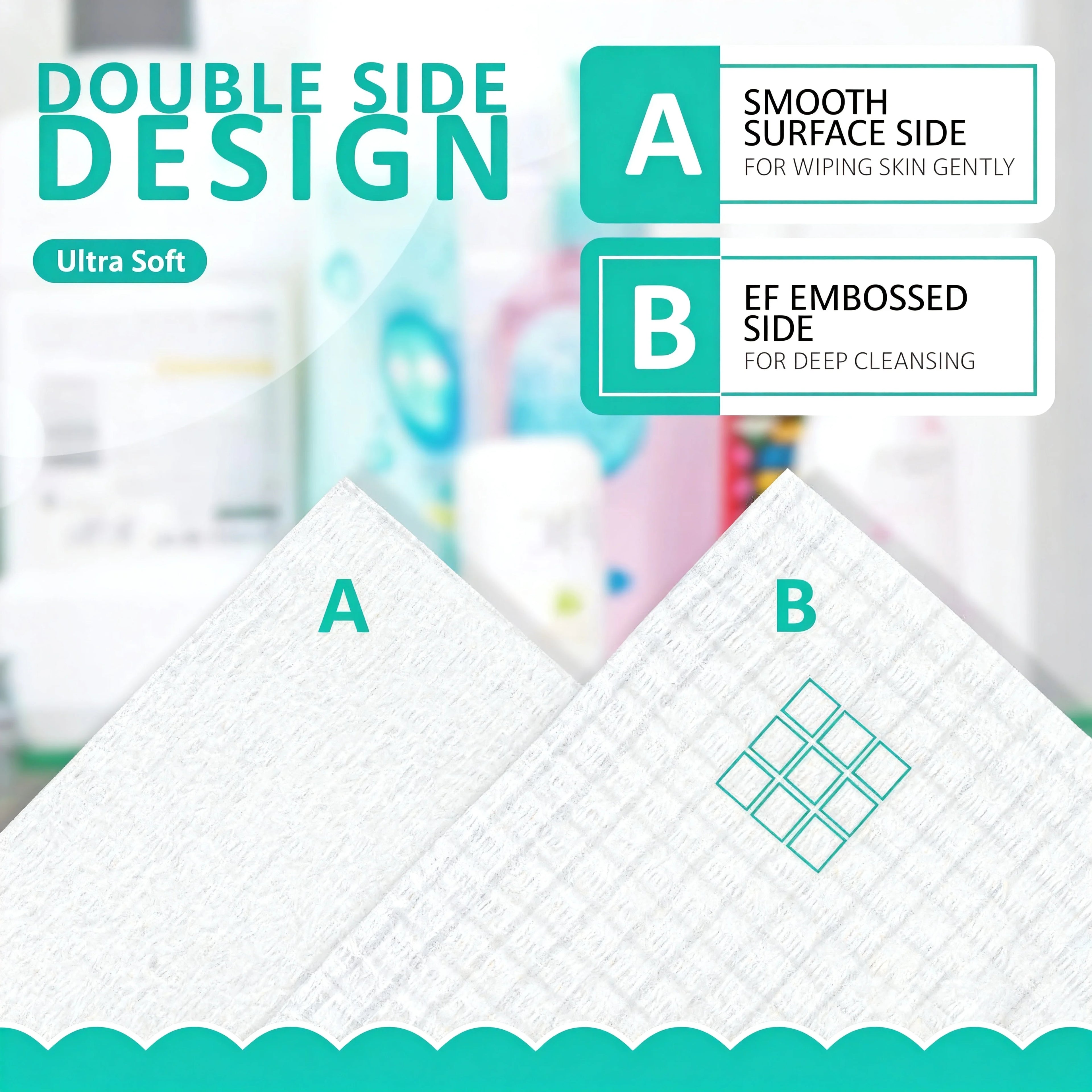 Disposable Face Wash Towel, Thick Cotton, Soft, Paper, Boxed