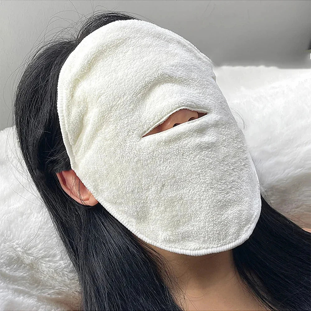 Cotton Hot Compress Towel Wet Compress Steamed Face Towel Skin Care Mask Opens Skin Pore Clean Hot Compress Moisturizing
