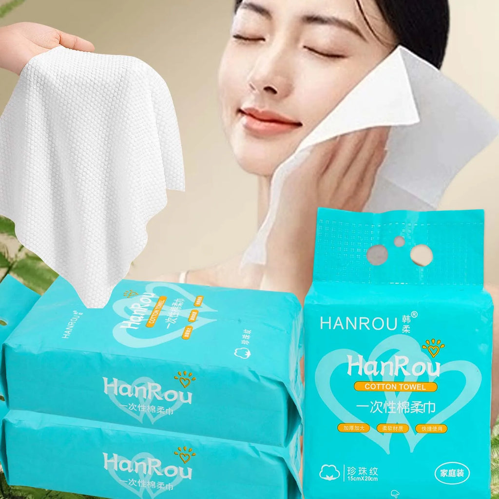 20/120pcs Disposable Face Towel Home Bathroom Bottom Pull Hanging Facial Cleansing Towels Soft Extractable Makeup Remover Paper