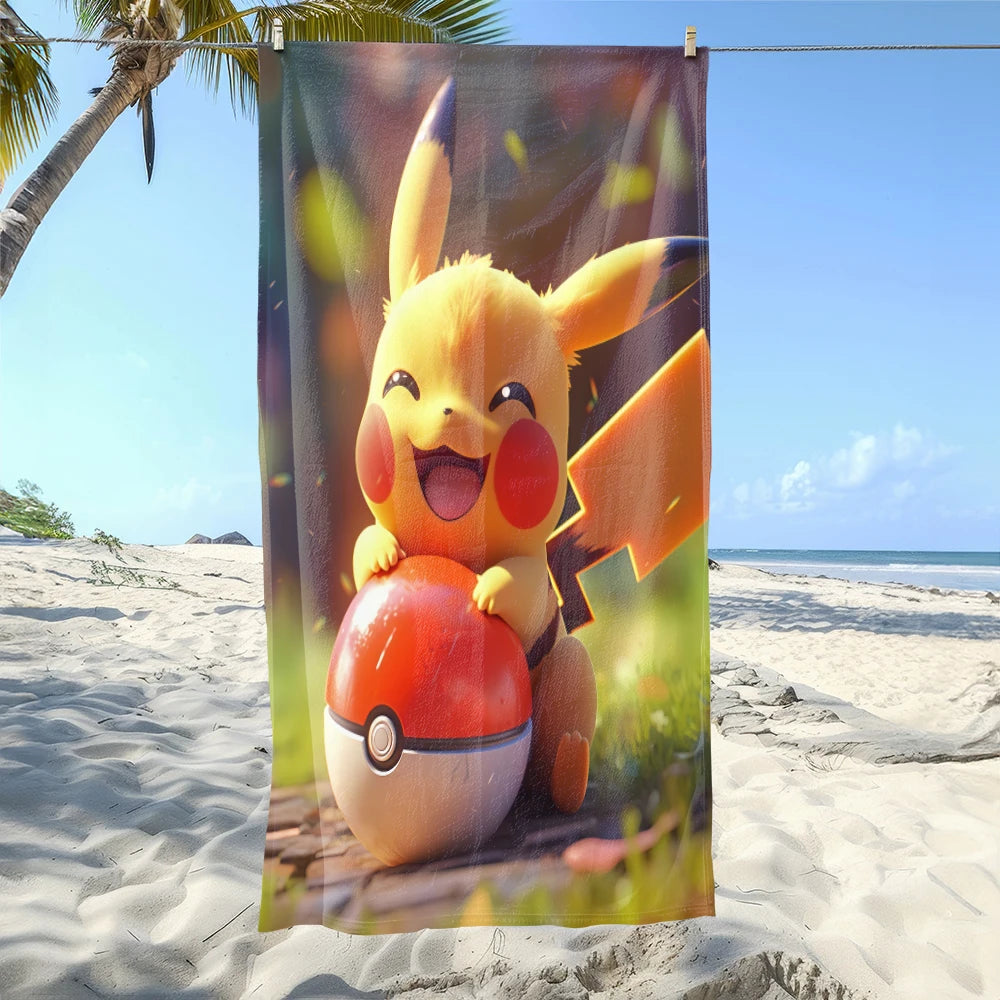 MINISO Cartoon Anime Printed Beach Towels,large Microfiber Towel,Quick Drying Swimming Towels,Gym Towels，large Bathroom Towels