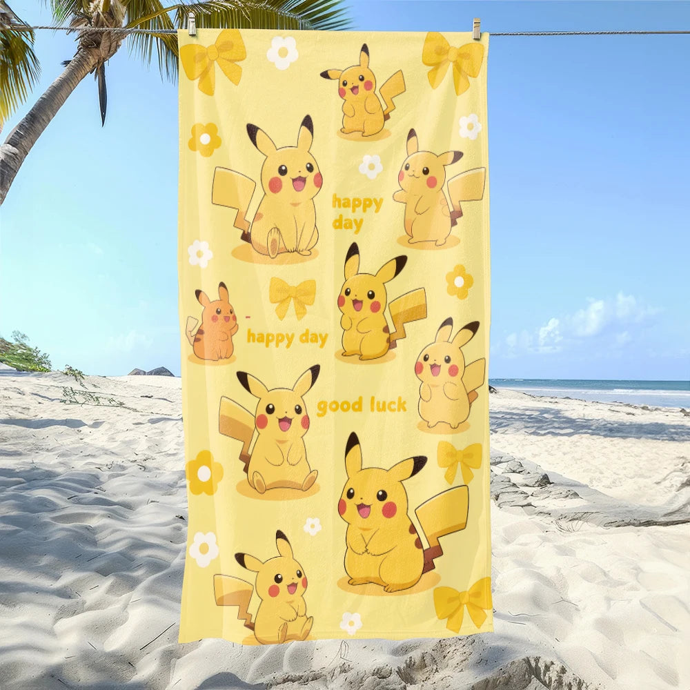 MINISO Cartoon Anime Printed Beach Towels,large Microfiber Towel,Quick Drying Swimming Towels,Gym Towels，large Bathroom Towels