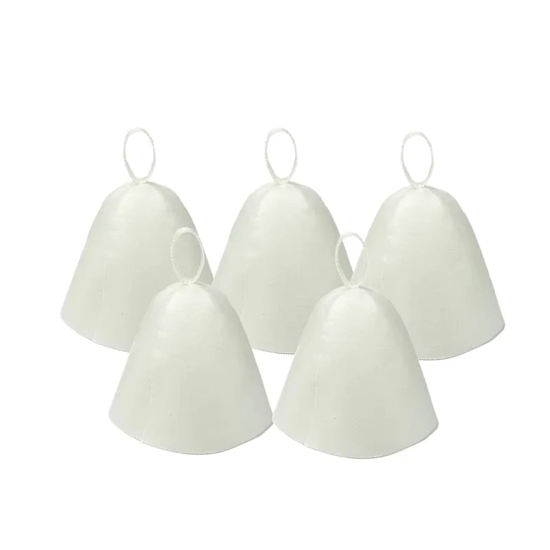 sauna Anti Heat Sauna Hat Thicken Wool Felt Shower Cap Hair Turban Quickly Towel Drying Towel Hats Sauna Bathroom Accessories