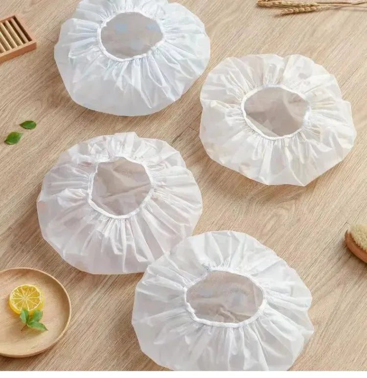 Wholesale 5pcs Waterproof Shower Cap WOMEN'S Household Bathing Anti-oil Smoke Hair Care Shower Cap Dry Hair Cap