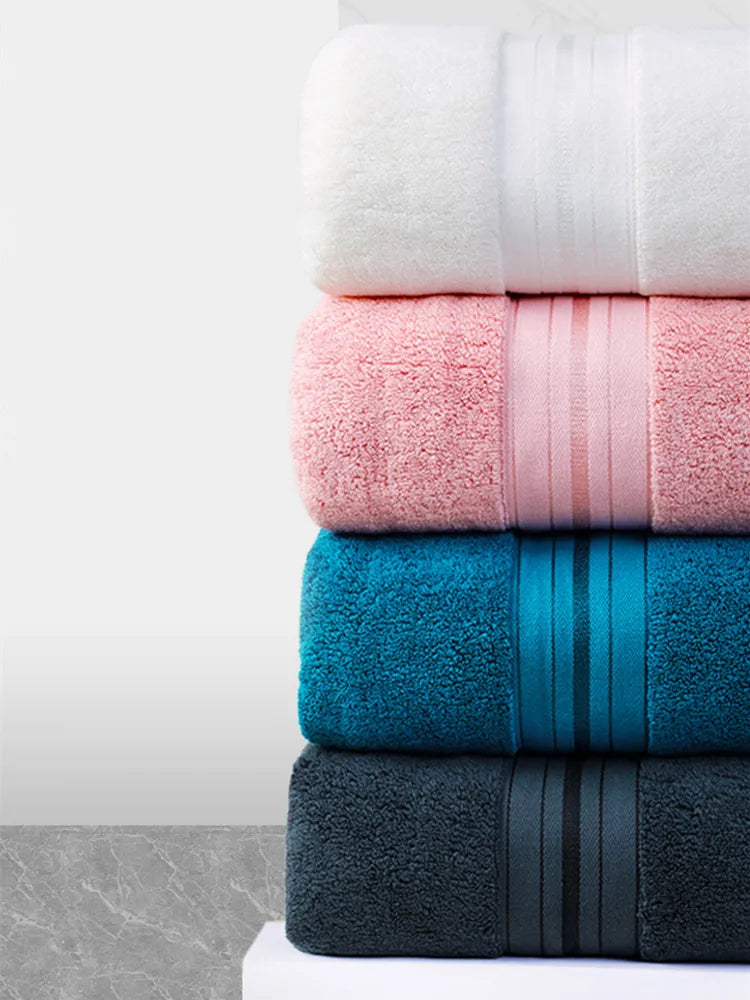100% Egyptian Cotton Bath Towel Absorbent Adult Bath Towel Solid Color Soft Affinity Face Towel Thickened Cotton Towel