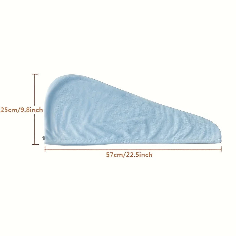 1pc Solid Color Thickened Quick-dry Hair Drying Cap, Super Absorbent