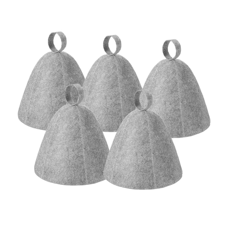 sauna Anti Heat Sauna Hat Thicken Wool Felt Shower Cap Hair Turban Quickly Towel Drying Towel Hats Sauna Bathroom Accessories