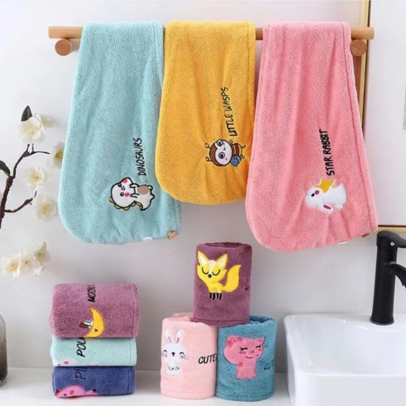 Dry Hair Hat Super Absorbent Soft Bathroom Women Head Towels Girls Cute Hair Towel Hair Dry Wrap Bonnets