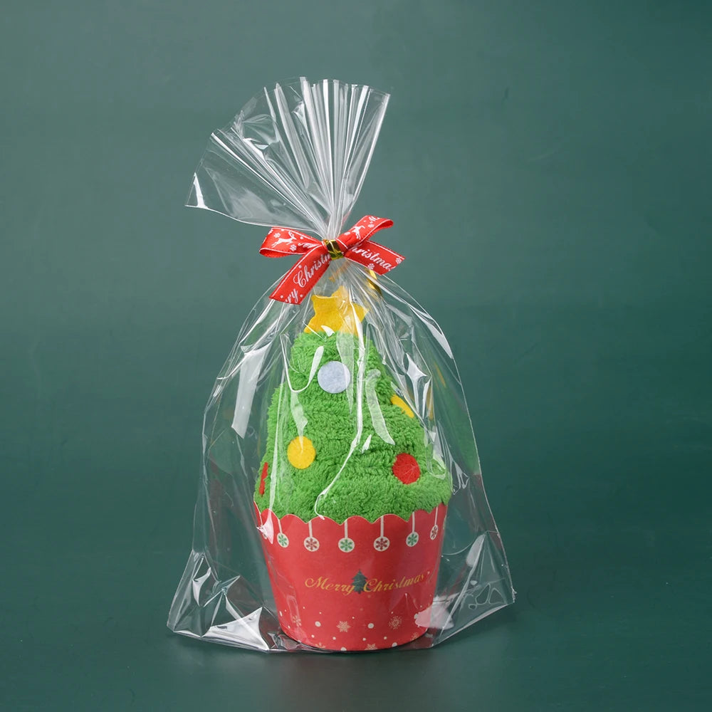 3pcs Christmas Soft New Christmas Hand towel Red Santa New Year gift Hand wash Face towel Home bathroom