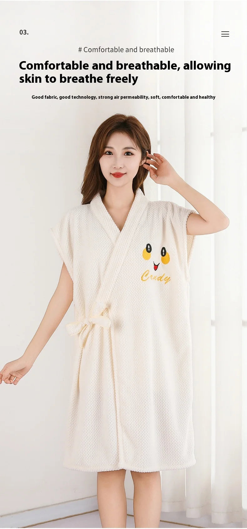 Thickened Warm Bathrobe Women's Shower Bathrobe Bath Towel Adult Student Pajamas Wearable Wrappable Sleeping Gown Girl Sleepwear