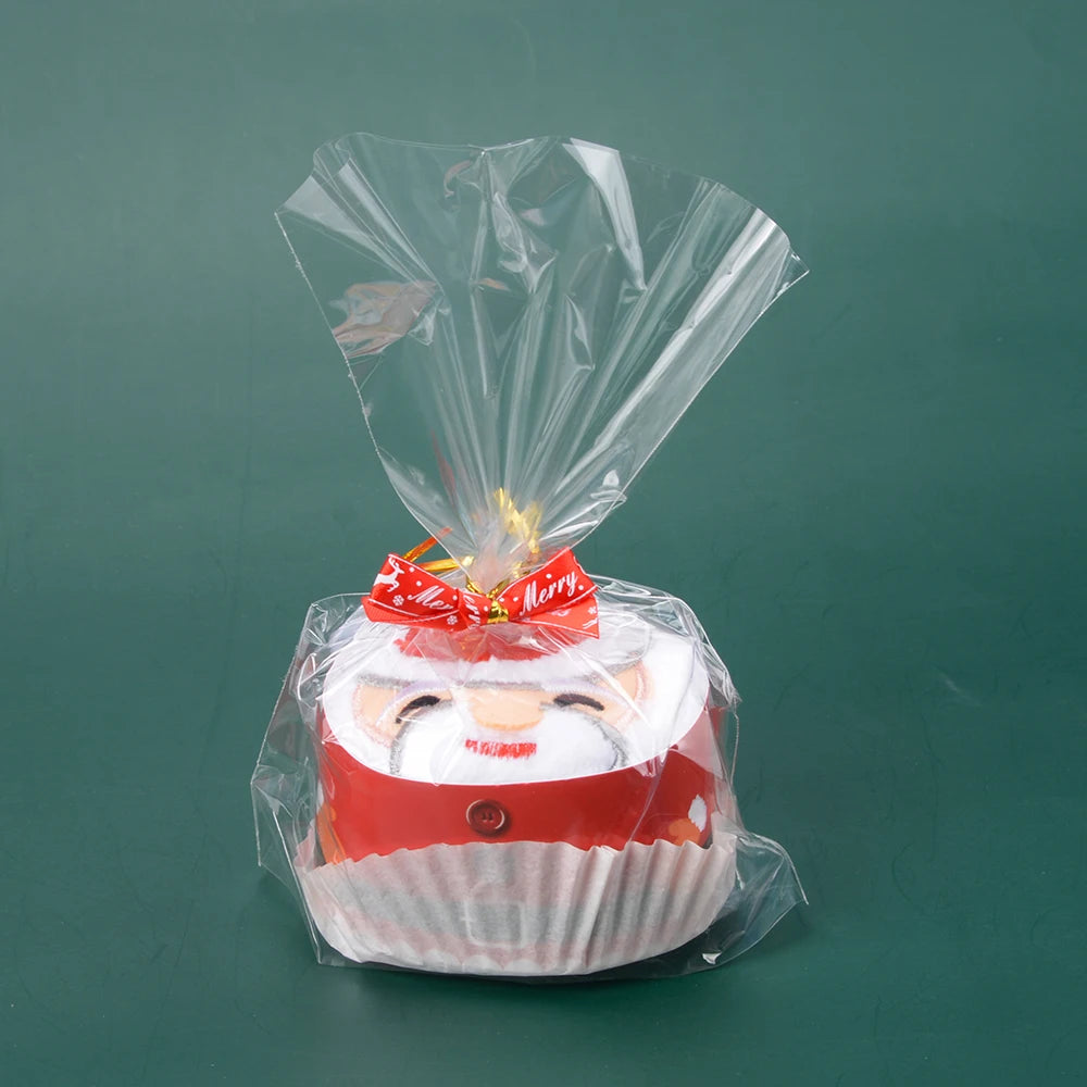 3pcs Christmas Soft New Christmas Hand towel Red Santa New Year gift Hand wash Face towel Home bathroom