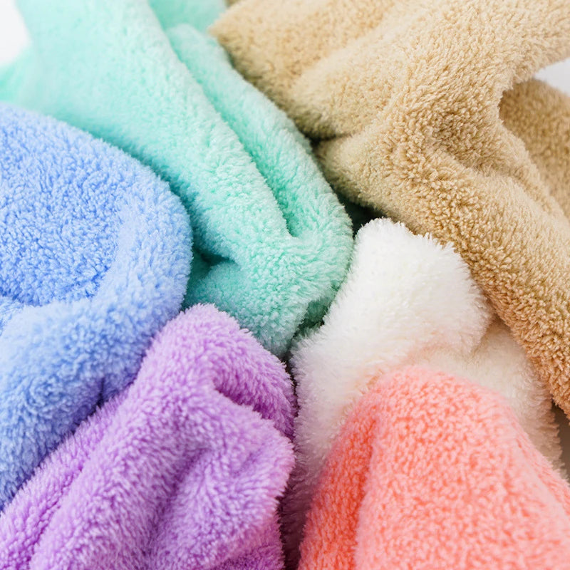 10Pcs Thickened Microfiber High-density Coral Fleece Towel Quick Dry Clean Face Soft Absorbent Towel