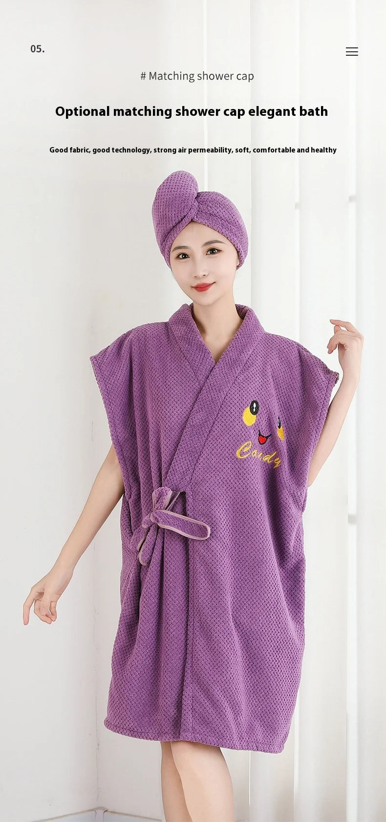 Thickened Warm Bathrobe Women's Shower Bathrobe Bath Towel Adult Student Pajamas Wearable Wrappable Sleeping Gown Girl Sleepwear