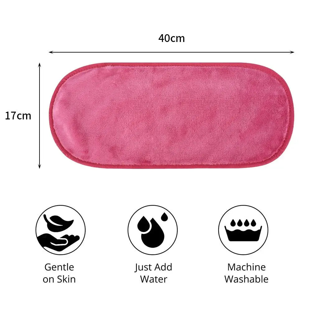 1PCS Soft Microfiber Makeup Remover Towel Plush Puff Cleansing Cloth Pads Cosmetic Tools Beauty Essentials Face Cleaner