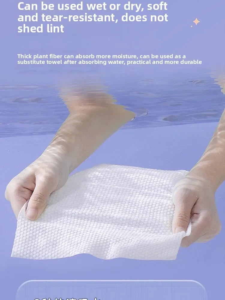 Face Towel Disposable Pure Cotton Thick Facial Towels Disposable Compressed Wipes Soft Cleansing Wipes Travel Makeup Paper Home