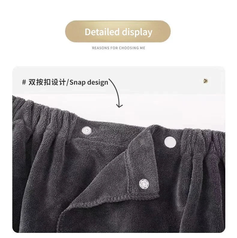 Men's Sexy Shorts Bathrobe Bath Towel Soft Side Open Pajamas Bath Towel Thick Swimming Soft Beach Shower Culottes Adult Pajamas