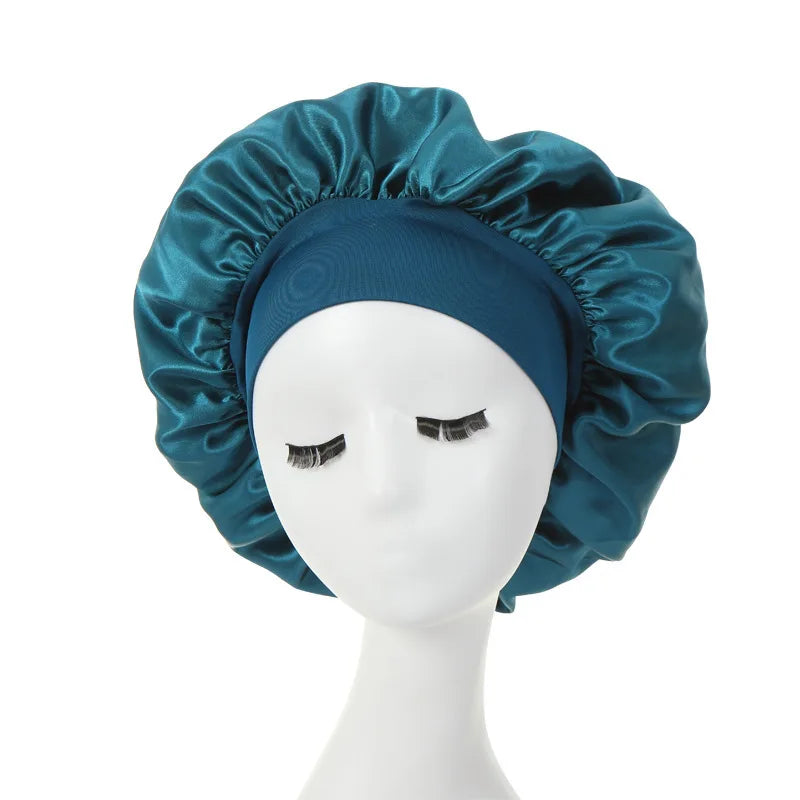 Hair Bonnet For Sleeping Women Wide Brim Sleep Cap Hair Bonnet For Curly Hair Showercap Children Men