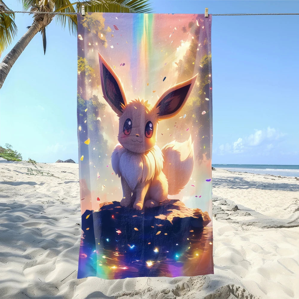 MINISO Cartoon Anime Printed Beach Towels,large Microfiber Towel,Quick Drying Swimming Towels,Gym Towels，large Bathroom Towels