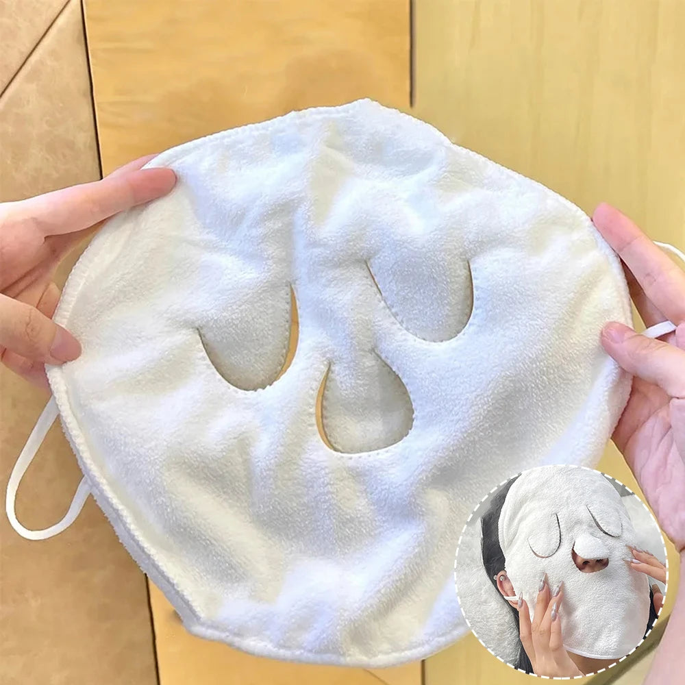 Cotton Hot Compress Towel Wet Compress Steamed Face Towel Skin Care Mask Opens Skin Pore Clean Hot Compress Moisturizing