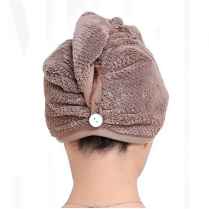 Shower Cap Magic Microfiber Hair Quick Drying Dryer Towel Bath Wrap Cap Quick Hat Turban Dry  shower cap  hair bonnet