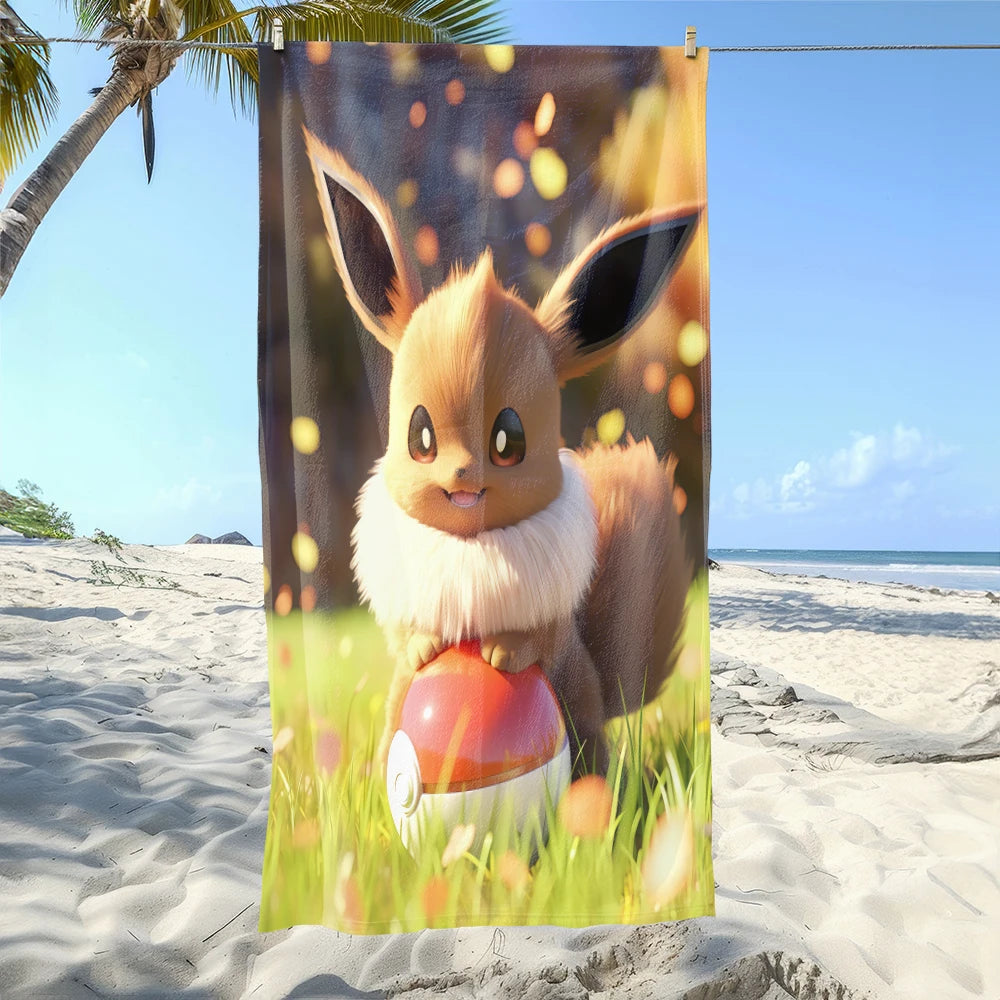 MINISO Cartoon Anime Printed Beach Towels,large Microfiber Towel,Quick Drying Swimming Towels,Gym Towels，large Bathroom Towels