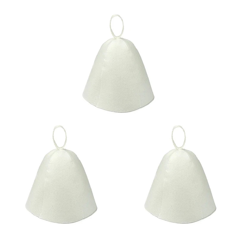 Thicken Wool Felt Shower Cap Hair Turban Quickly Towel Drying Hats Felt Sauna Hat Men Dry Sauna Cap for Man XYM005