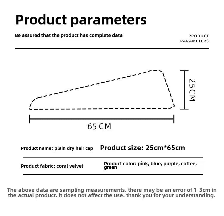 1pc Women Quickly Dry Hair Hat Soft Microfiber Super Absorbent Towels Shower Cap Bath Hats for Lady Turban Head Girls Hair Towel