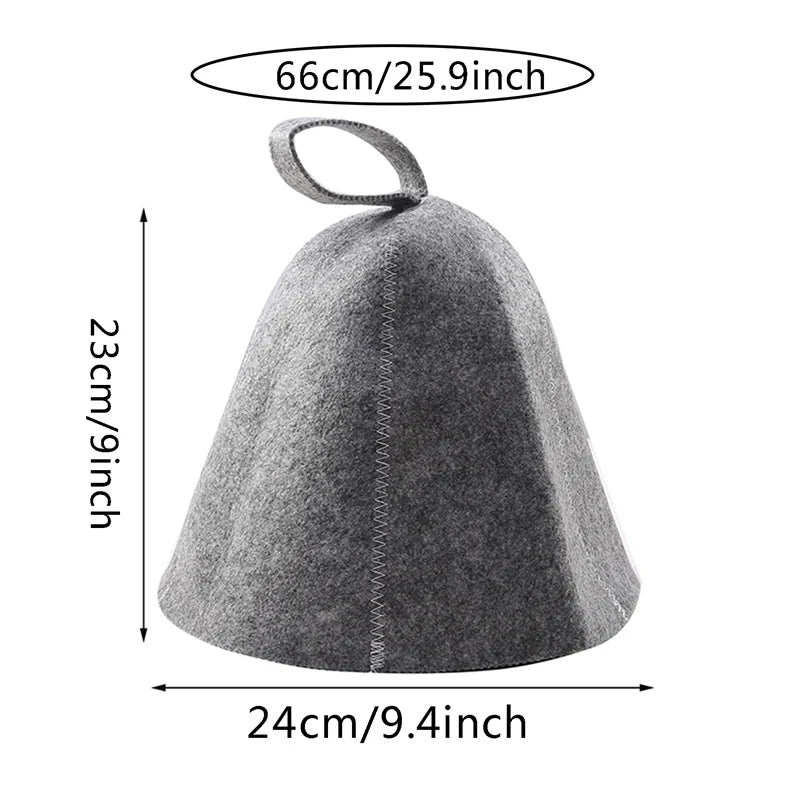 Anti Heat Sauna Hat Thicken Wool Felt Shower Cap Hair Turban Quickly Towel Drying Towel Hats Sauna Bathroom Accessories