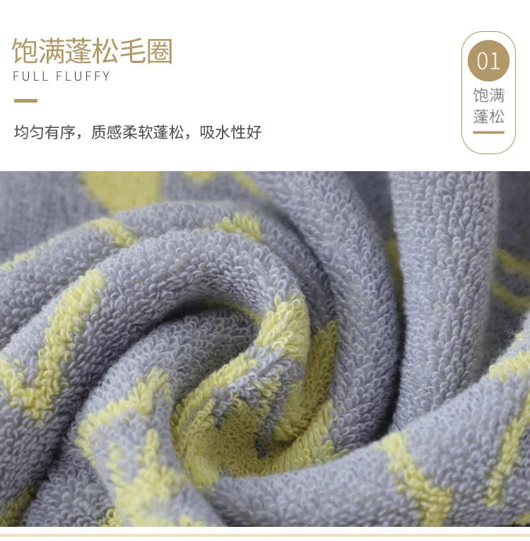 Thickened bathroom cotton towel with strong water absorption and softness, suitable for adult men and women's face towels