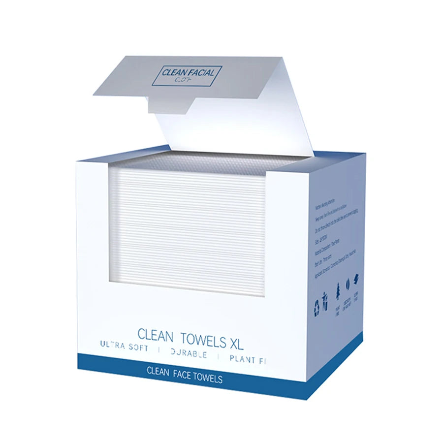 1box  26*30cm Box Disposable Facial Cleansing Towel Thickeneded Large Size Cleansing Skin Suitable for All Skin Types Unisex