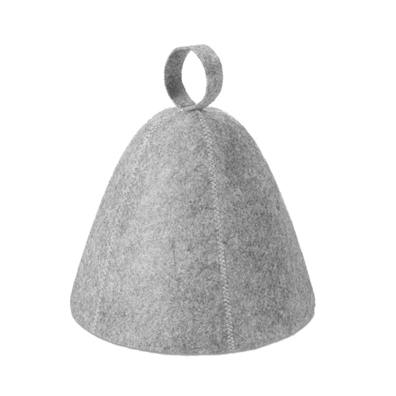sauna  Anti Heat Sauna Hat Thicken Wool Felt Shower Cap Hair Turban Quickly Towel Drying Towel Hats Sauna Bathroom Accessories