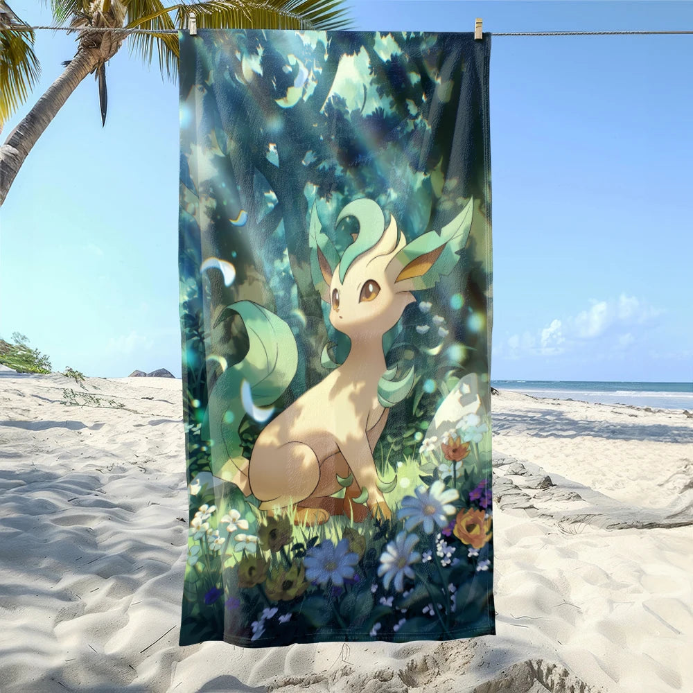 MINISO Cartoon Anime Printed Beach Towels,large Microfiber Towel,Quick Drying Swimming Towels,Gym Towels，large Bathroom Towels