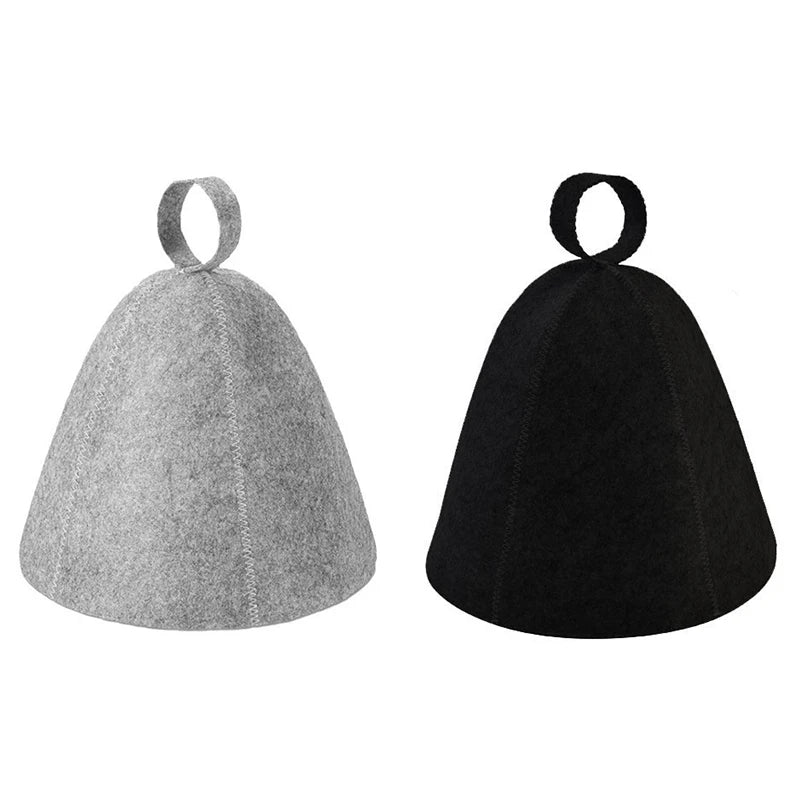 Thicken Wool Felt Shower Cap Hair Turban Quickly Towel Drying Hats Felt Sauna Hat Men Dry Sauna Cap for Man XYM005