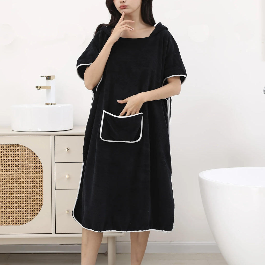 Upgraded Wearable Towel - Ultra Soft Microfiber Bathrobe for Women, Plus Size.