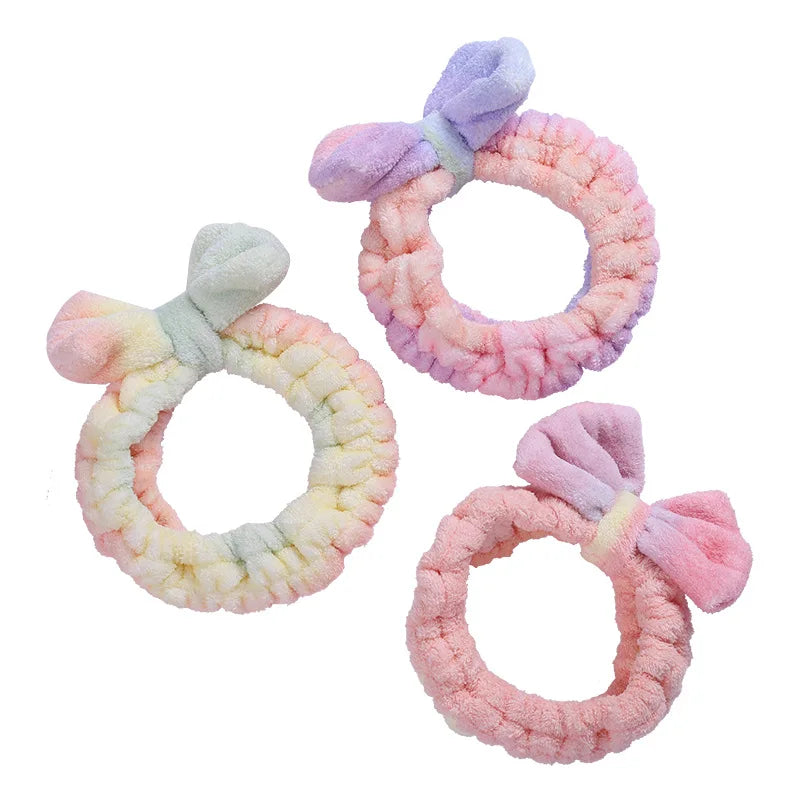 Women Girl's Microfiber Dry Hair Cap Shower Head Wrap Colorful Bath Hats Soft Hair Turban Towel